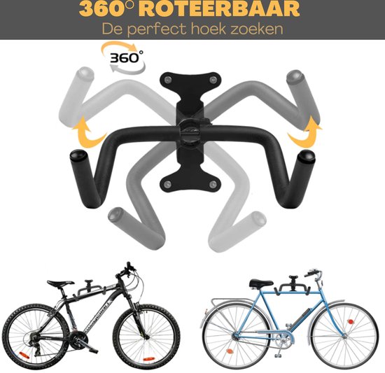 Porte-vélos W&Z WallMount - Support de suspension - Support mural vélo - Support vélo - Gain de place - Pour différents types de vélos
