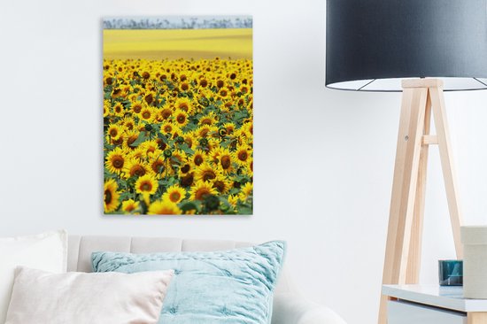 Tableau sur toile Tournesol - Fleurs - Nature - 30x40 cm - Décoration murale