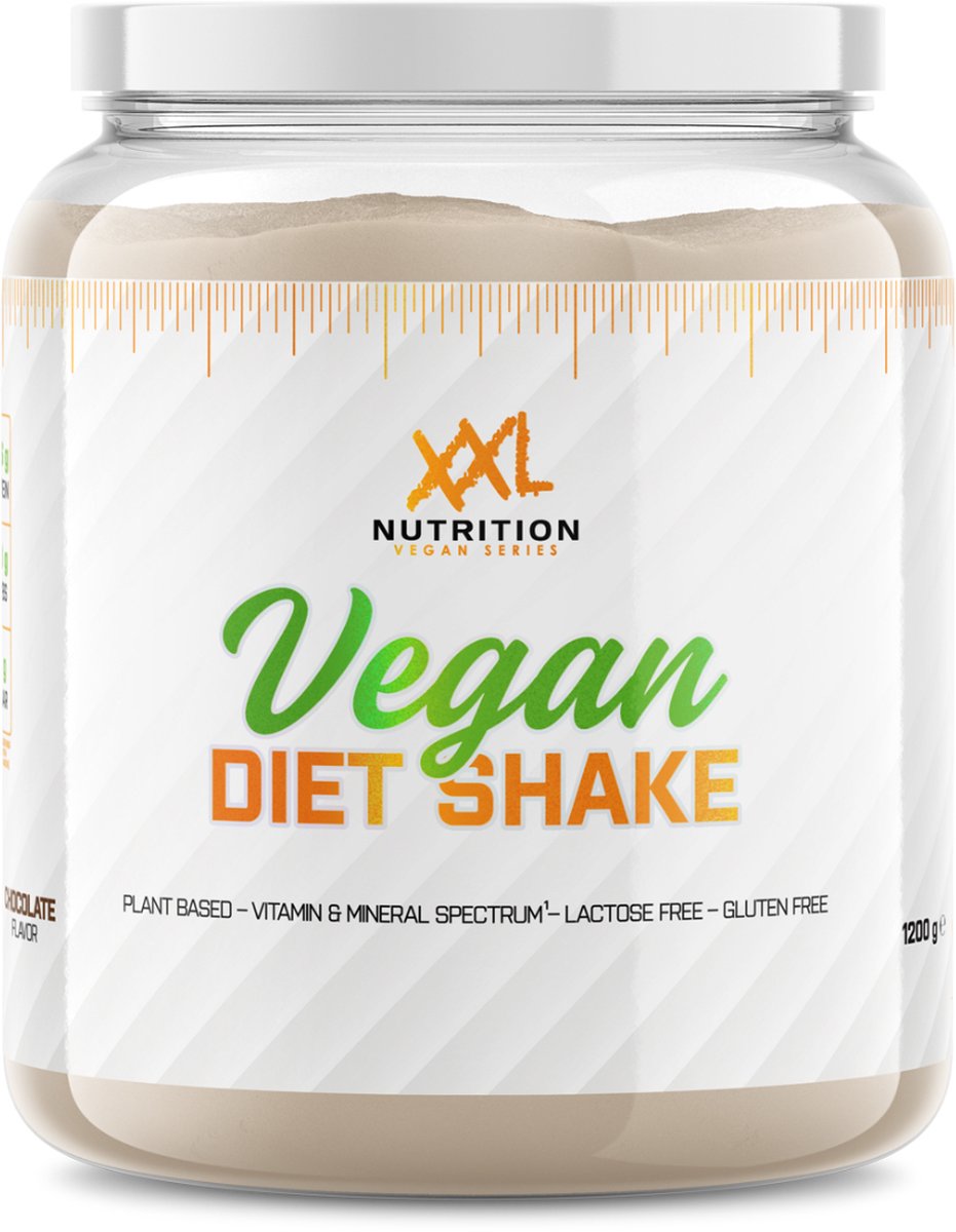 Goedkoopste XXL Nutrition - Vegan Diet Shake - Maaltijdshake, Eiwit Shake, Maaltijdvervanger - Whey Protein Shake Incl. Vitamines & Mineralen - Chocolade - 1200 Gram