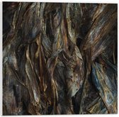 WallClassics - Panneau de mousse PVC - Feuilles brunes - Photo 50 x 50 cm sur panneau de mousse PVC (avec système de suspension)