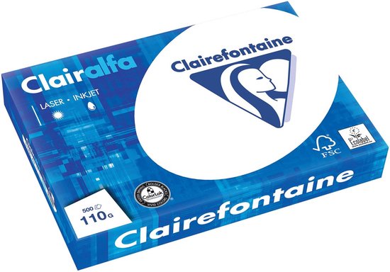 Kopieerpapier Clairefontaine Clairalfa A3 110gr wit 500vel | 4 stuks | 4 stuks