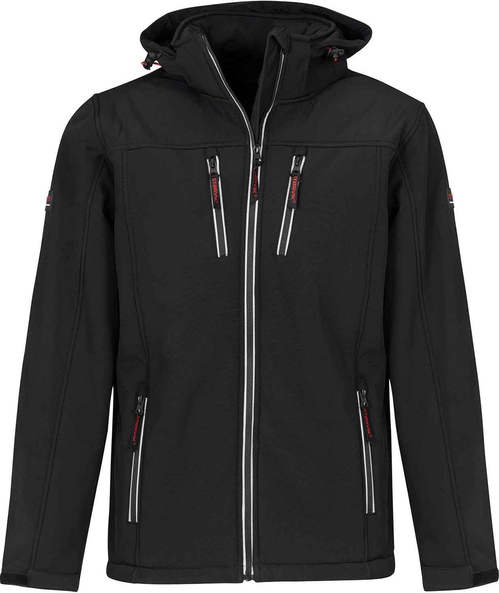 STØRVIK Clive Softshell Werkjas Teddy Gevoerd Heren - Maat 4XL - Zwart