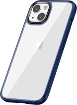 Hoesje Hybride Back Cover Transparant Blauw Geschikt voor Apple iPhone 14 Pro