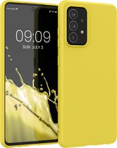 kwmobile telefoonhoesje geschikt voor Samsung Galaxy A52 / A52 5G / A52s 5G - Hoesje voor smartphone - Back cover in stralend geel