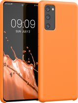 kwmobile telefoonhoesje geschikt voor Samsung Galaxy S20 FE - Hoesje met siliconen coating - Smartphone case in fruitig oranje