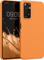 kwmobile telefoonhoesje geschikt voor Xiaomi Redmi Note 11 Pro / 11 Pro (5G) / 12 Pro (4G) - Hoesje met siliconen coating - Smartphone case in fruitig oranje