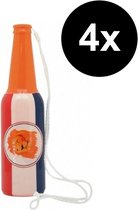 4x Toeter Fles oranje - EK 2024 - Nederlands Elftal - Voetbal accessoire - Stadiontoeter - set 4 stuks