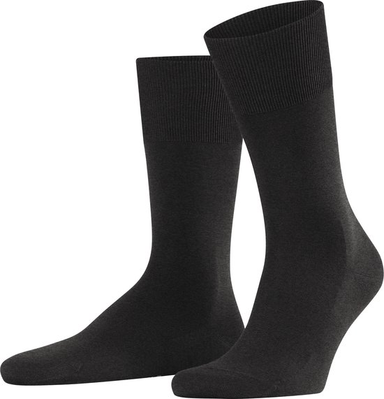 FALKE ClimaWool eenkleurig wol lyocell sokken heren grijs - maat 43-44