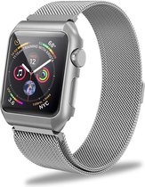 Bandje geschikt voor Apple smartwatch 42/44/45mm - Smartwatch bandje - Apple Iwatch bandje - Milanees bandje voor Apple Iwatch - Zilver