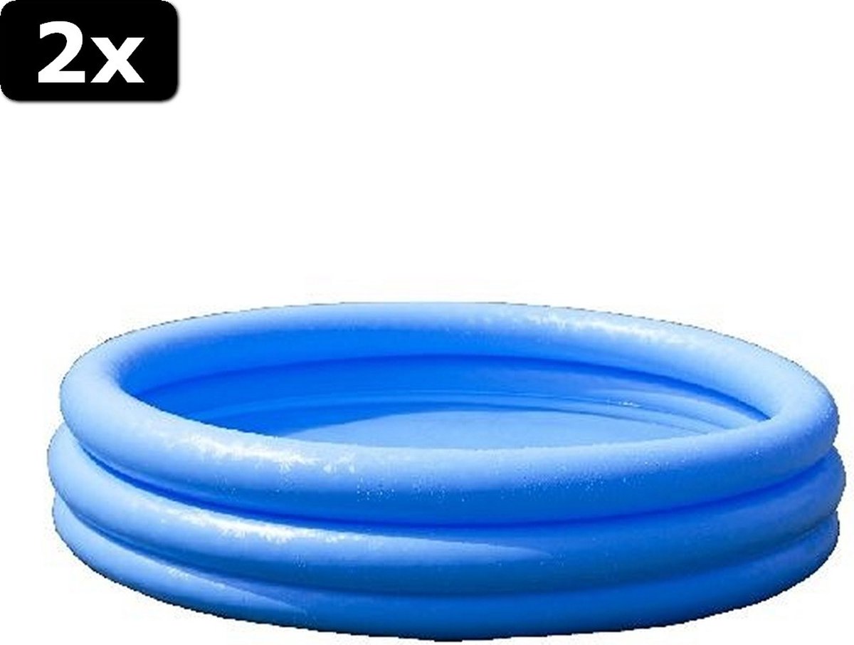 2x Intex 58446NP Crystal Blue 3-Rings Zwembad 168cm