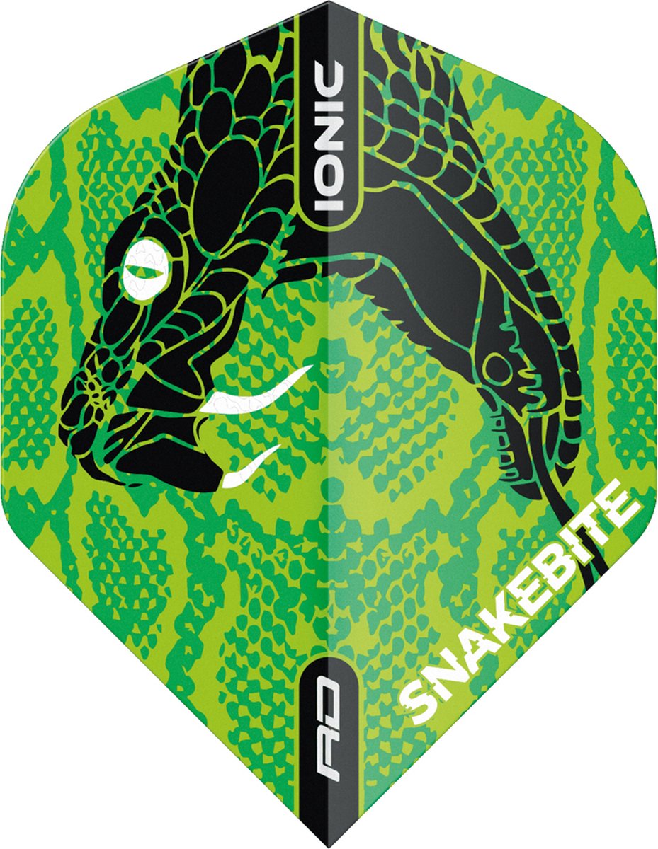 Reddragon Snakebite Ionic Snake Head Dart Flights - Groen