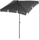 Zonnescherm - Parasol - Balkonparasol - Balkon parasol - Strandparasol - Rechthoek - Knikbaar - 200 x 125 cm - Grijs