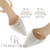 Schoenclips-Trouw schoenen-Wit-Parel-Charme Bijoux