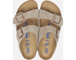 Birkenstock Arizona SFB VL Narrow Dames Slippers - Taupe - Maat 41