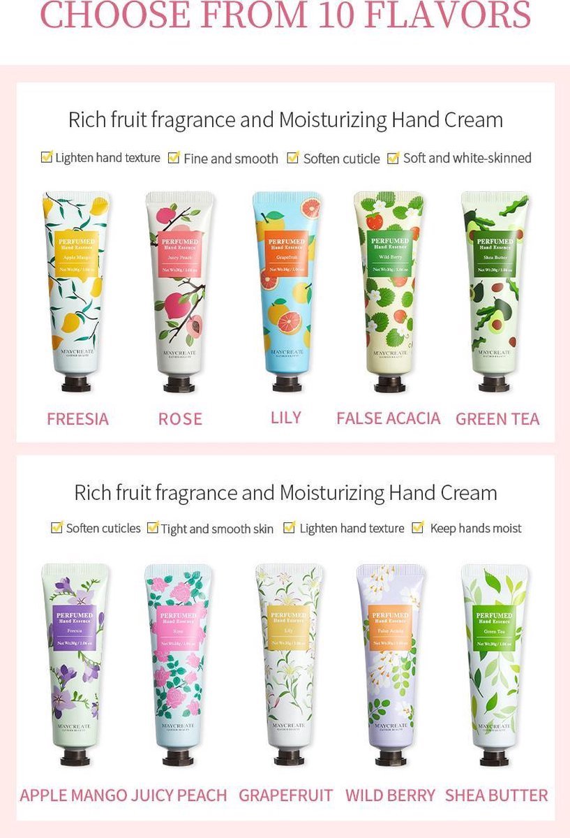 10 Handcreme Handcreme set Hand creme Tegen droge handen