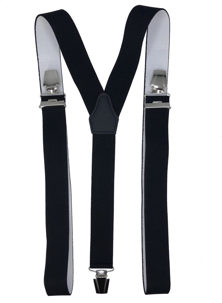 Bretels Zwart met brede extra sterke stevige Clips