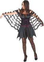 Halloween - Zwarte spinnenweb cape voor volwassenen