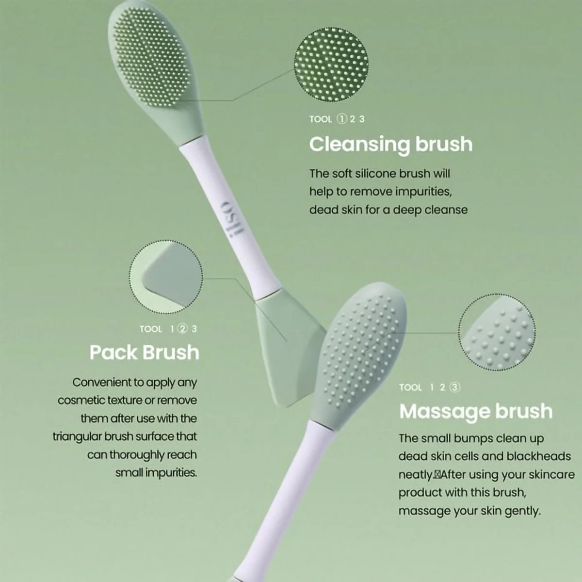Ilso - Dual Clean Brush - Korean Skincare - Borstel