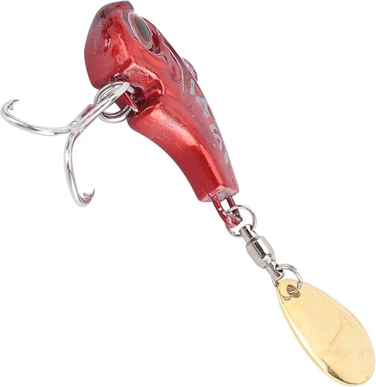 Allecto Premium - Metaal Mini Vib met lepel voor forel vissen - 9g zinkend lokmiddel voor basforel, snoekbaarzen, crappie - roterende staartvis tackle van Merkloos — afbeelding 3