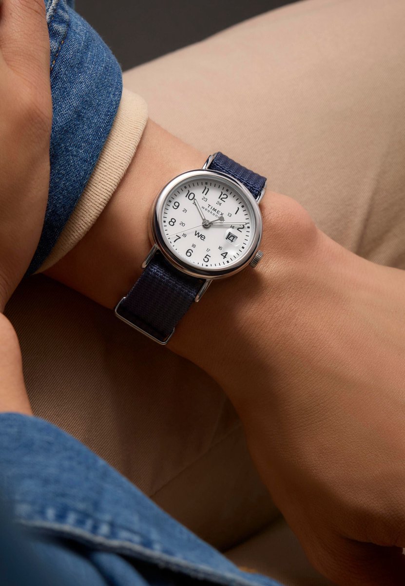 Timex Timex Weekender Quartz Analoog Horloge Blauw Kast: 100% Loodarm Messing | Armband: 100% Stof 37 TW2Y09000AJ