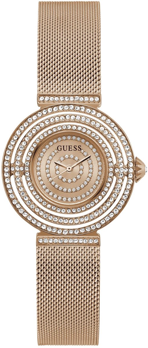 Guess Droom Quartz Analoog Analoog Horloge Rosé Goud Kast 100%: Roestvrij Staal | Armband 100%: Mesh 32 mm GW0550L3