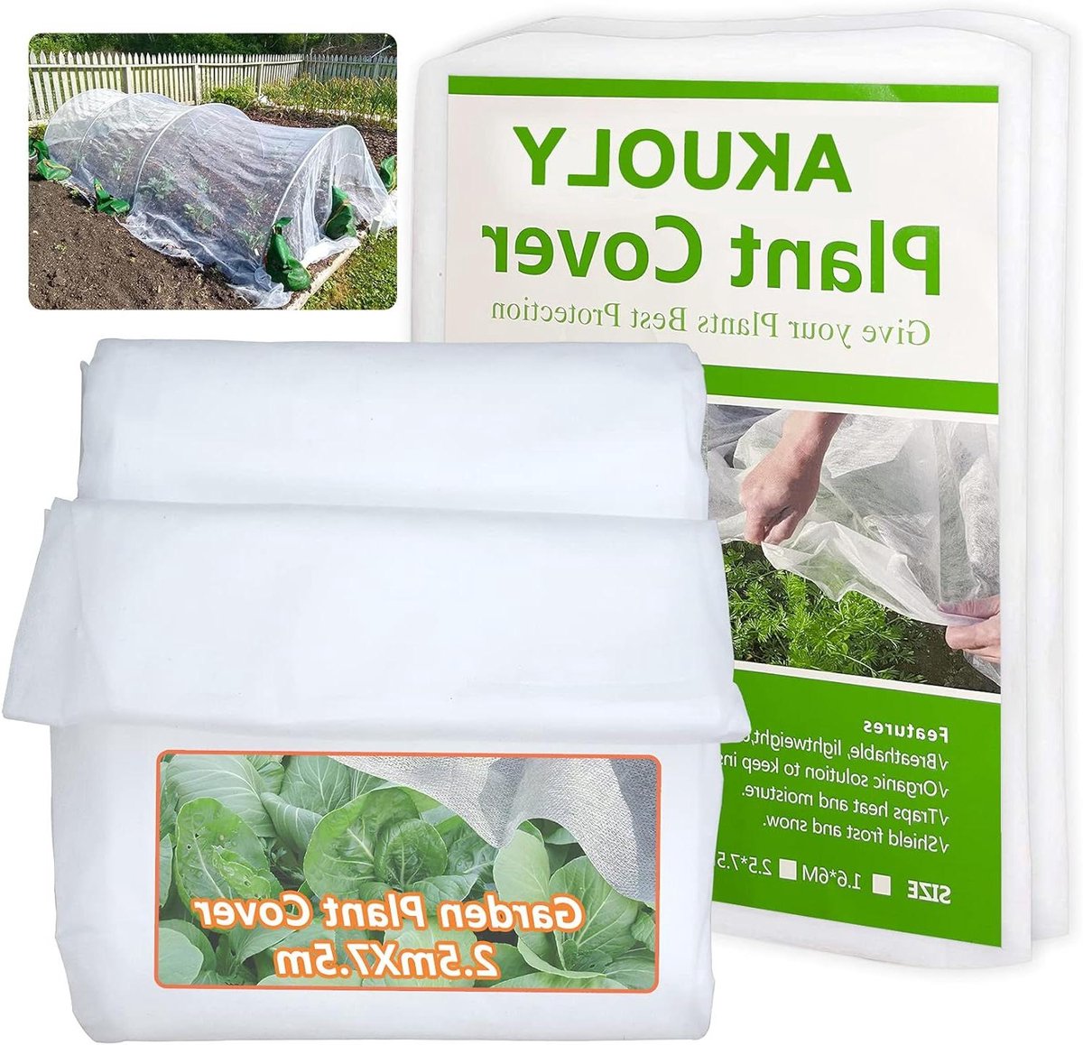 Winter Beschermingsdoek 250 cm x 750 cm voor Planten en Bloemen - Tuin Beschermingsdoek Tegen Vorst - Ademend 30 g/m² - Winter fleece met koudebescherming