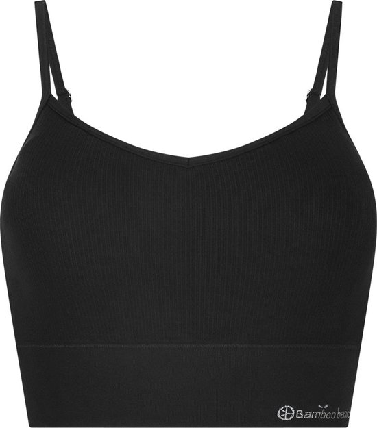 Comfortabel & Zijdezacht Bamboo Basics Seamless Padded Bra Fenna V-hals - Zwart - L