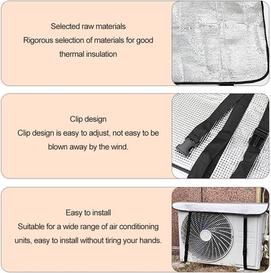 Beschermhoes voor Buiten Airconditioningseenheden - Aluminium - 80 x 40cm van Merkloos	 — afbeelding 5