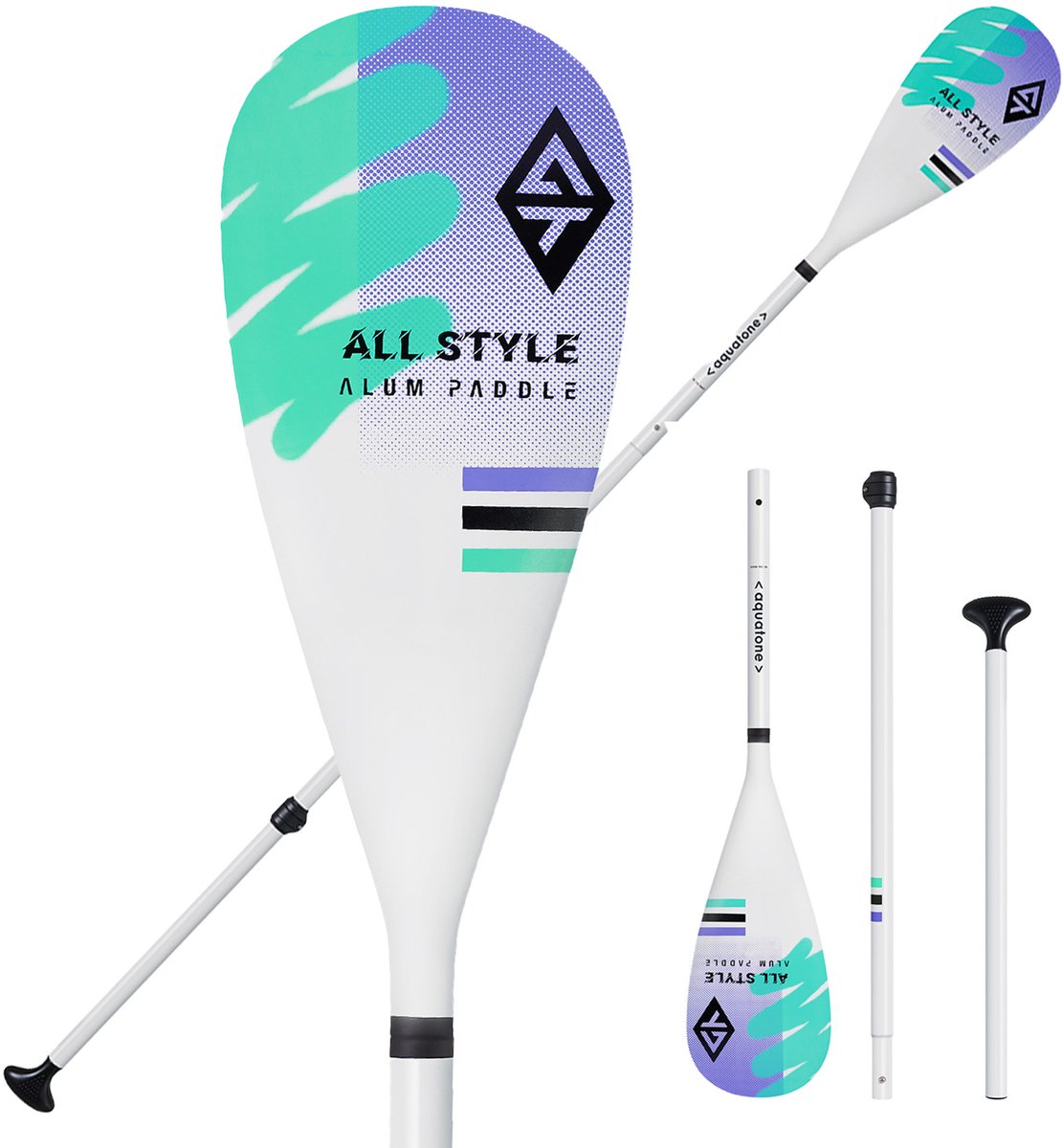 Aquatone SUP Peddel 3-delig Allstyle Aluminium