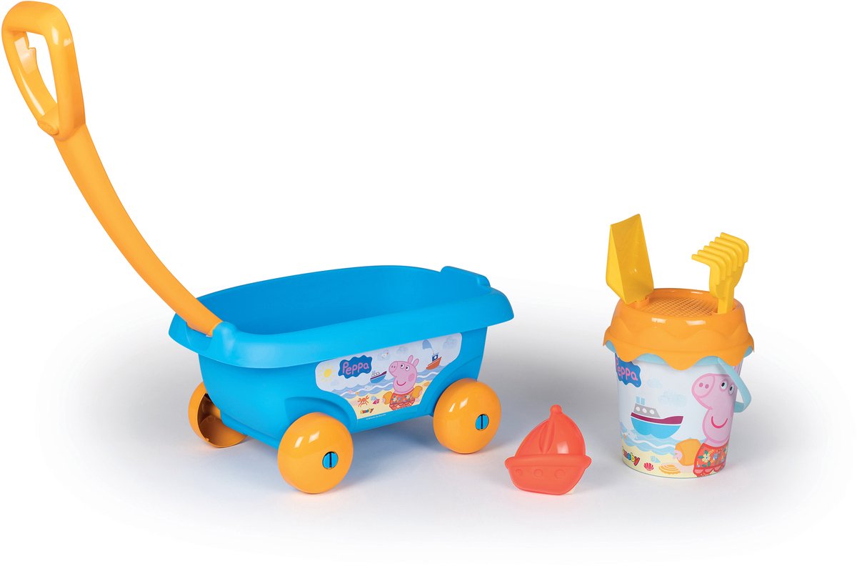 Smoby Strandset Peppa met Bolderkar Peppa Pig 5dlg.