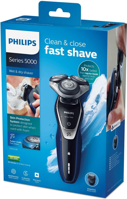 Philips shaver Series 5000 - Elektrisch scheerapparaat - Voor nat en droog  - S5572/40 | bol.com