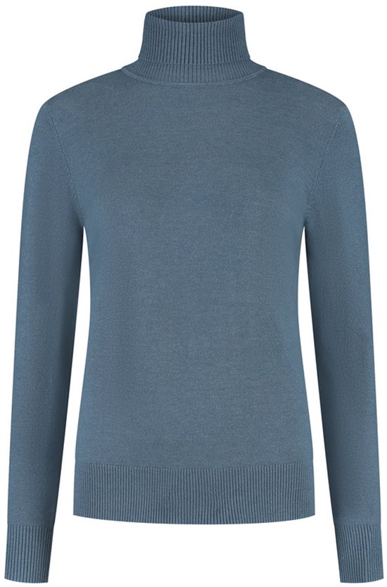 COL ROULÉ LISSE FEMME - Couleur : Bleu denim - Taille XL