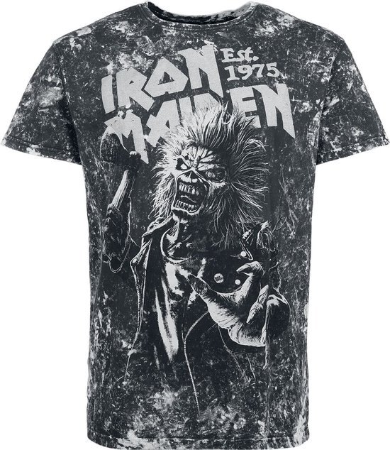 Iron Maiden Eddie Heren T-shirt - zwart/grijs - M