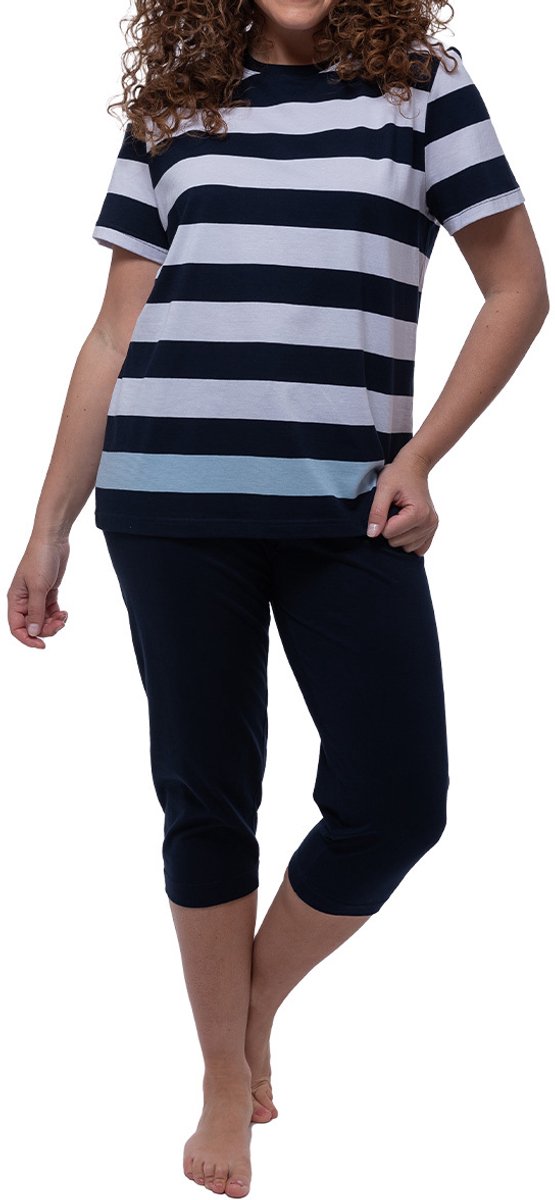 Ammann Dames pyjama Night & Home blauw