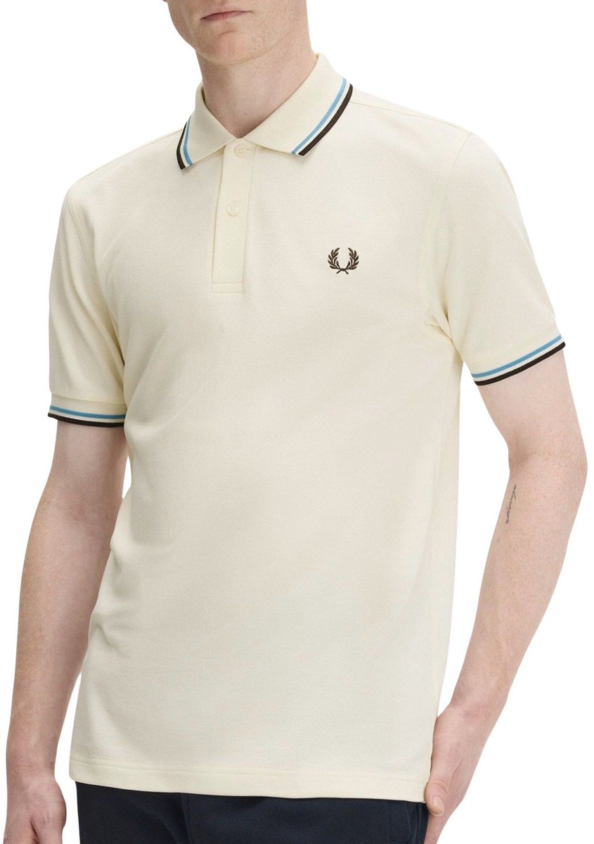 Fred Perry Twin Tipped Polo Heren Beige