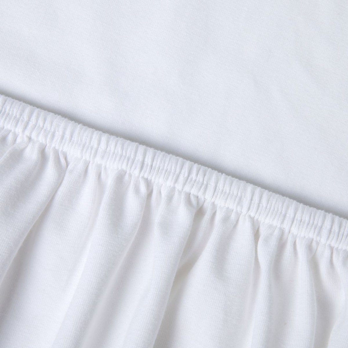 Kayori Edo Topper Hoeslaken Katoensatijn - 180x210-220cm - Biologisch Katoen - Wit