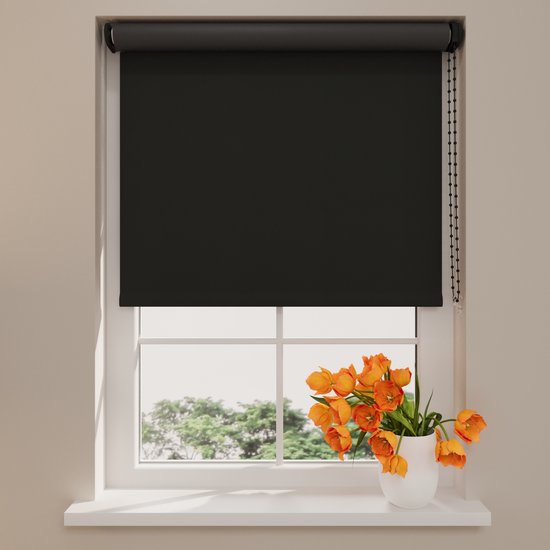 Store enrouleur occultant Radeco® - Easy Match - Zwart - 210 x 190 cm - Store enrouleur sans perçage - Dimensions de 40 à 240 cm de large
