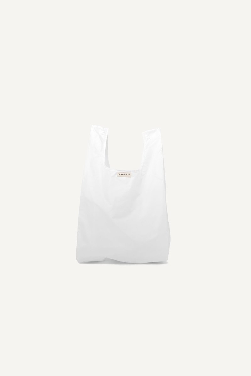 Monk bag • Shopper • Nylon • White - 30 x 55 cm