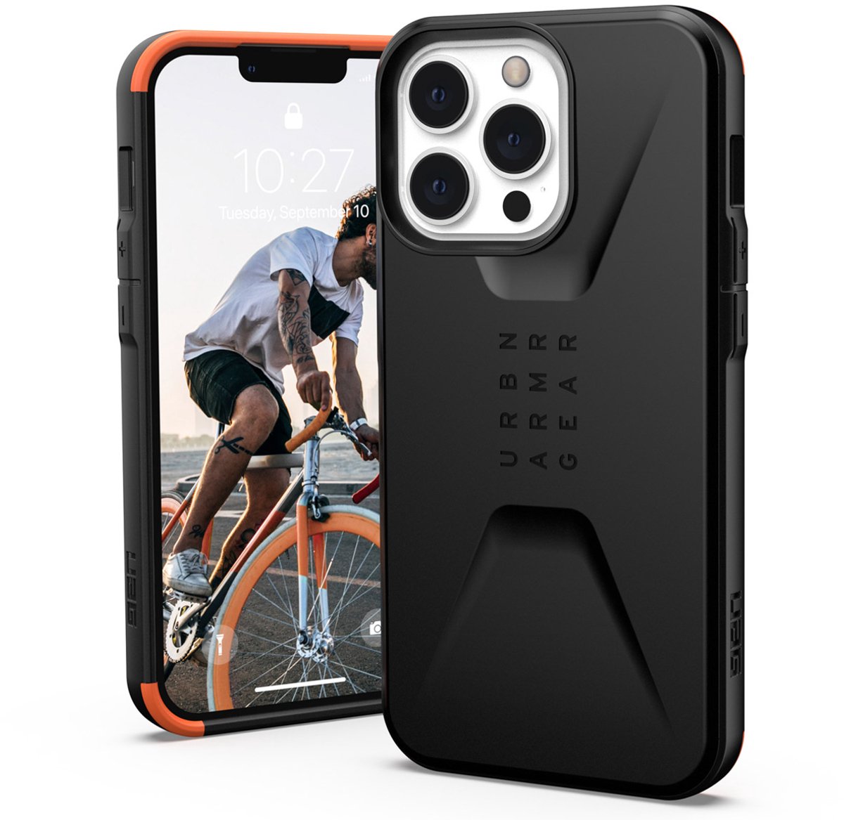 Urban Armor Gear Civilian Series Apple iPhone 13 Pro Hoesje Zwart