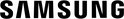 Zwart Samsung logo.