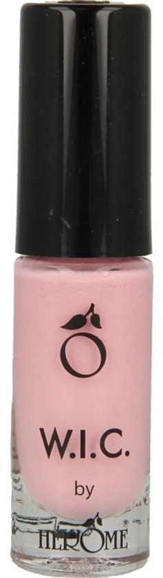 Lichtroze nagellak met 'W.I.C. by Herome' logo en een fruit symbool.