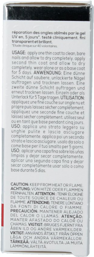 Gebruiksaanwijzing Essie nagelverzorging: aanbrengen, drogen, second coat aanbrengen, drogen, topcoat aanbrengen. Gevaar: beschermt tegen hitte, open vuur.