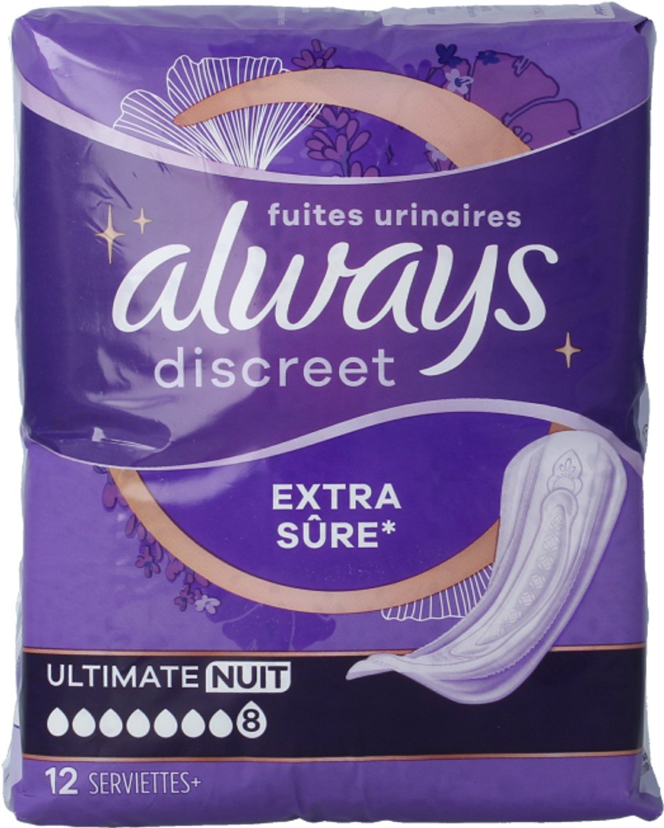 Always Discreet verband ultimate night 12 Stuks