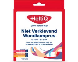 Heltiq Wondkompres 5 x 5 niet verklevend 10 - 10 stuks