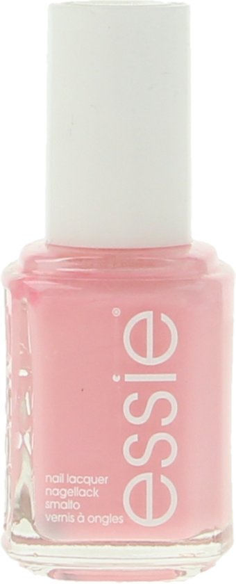 Flesje Essie nagellak in een zachtroze tint met wit dopje.