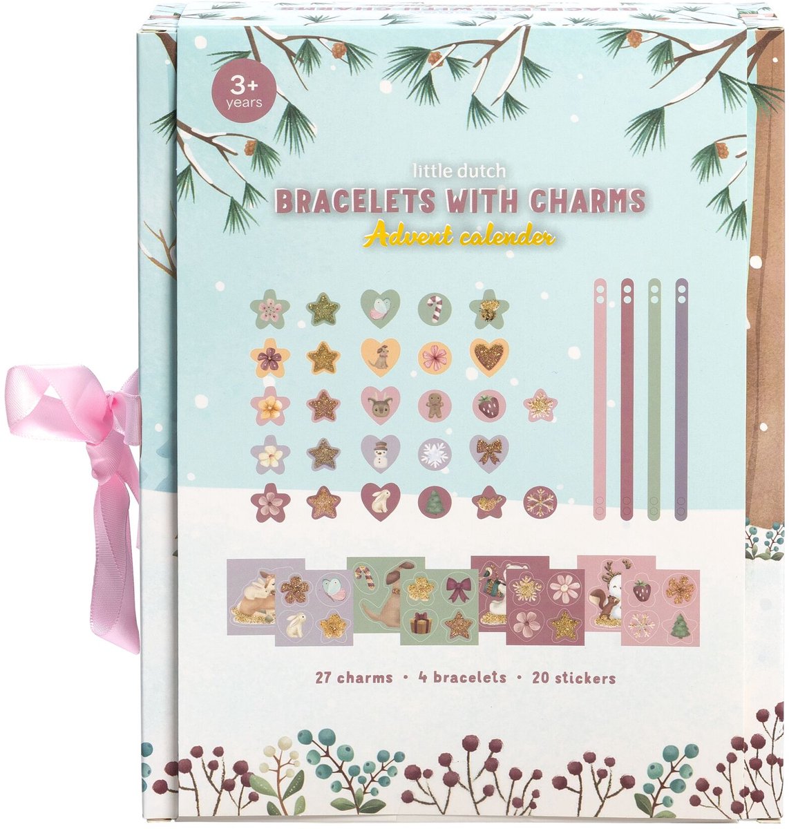 Little Dutch Adventskalender met armbandjes, bedels en stickers - 24 vakjes - Knutselen - Speelgoed kinderen - Voor meisjes – foto 6
