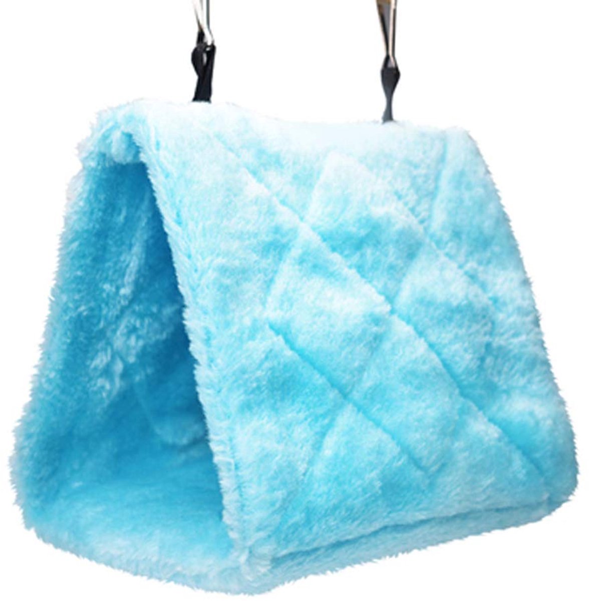 Huisdieren Vogelnest Hanging Bed Hanging Grot Kooi Plush Omarmt Gelukkig Huis Tentbed (Medium, Blauw)