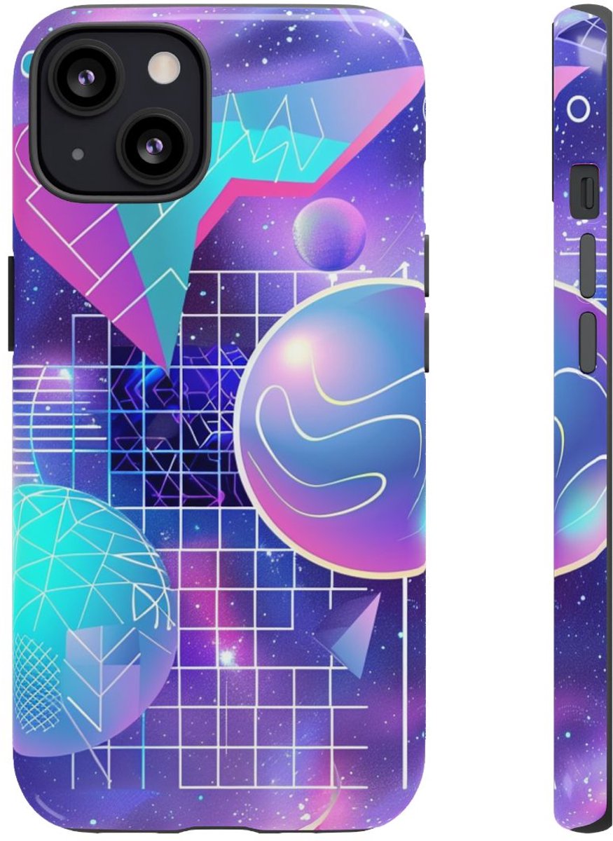 Abstract Geometrisch Ruimteontwerp – Telefoonhoesje Geschikt voor iPhone 13