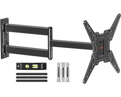 ELIVED Lange uitschuifbare tv-muurbeugel met 796 mm lange arm voor de meeste 26-65 inch tv's, draaibare en kantelbare tv-muurbeugel, hoekmuurbeugel Max. VESA 400x400 mm tot 45 kg EV1035