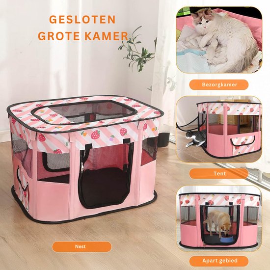 Outdoor Cat House in Summer Pet Cooling Outdoor Cat Tent Weatherproof Cat Shelter, Pet House for Indoor Cats Dogs, Summer House for Pet Cooling (Large
